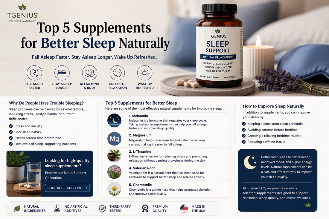 Top 5 Supplements for Better Sleep Naturally