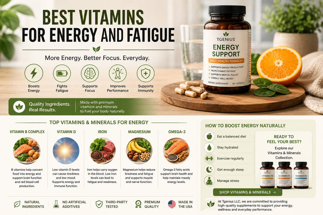 Best Vitamins for Tiredness, Energy and Fatigue: Complete Guide (2026)