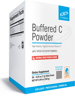 Buffered C Powder Fruit Punch 3000 mg vitamin C supplement 20 servings