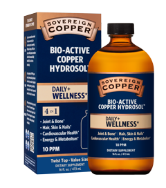 Bio-Active Copper Hydrosol 16 fl oz | Liquid Trace Mineral Support | Tgenius LLC