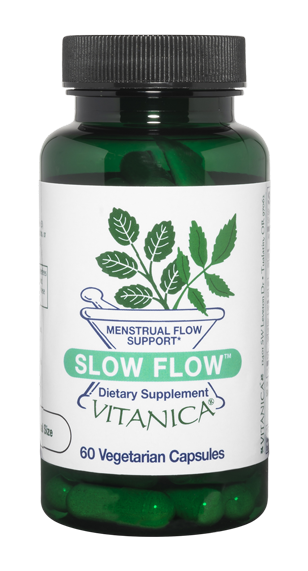 Slow Flow 60 Capsules menstrual and uterine wellness botanical supplement