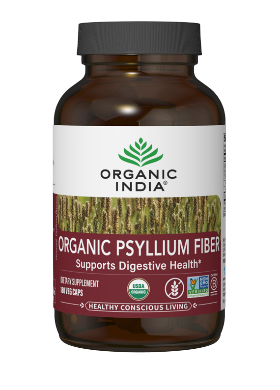 Organic Psyllium Fiber 180 Capsules | Digestive Fiber Support | Tgenius LLC