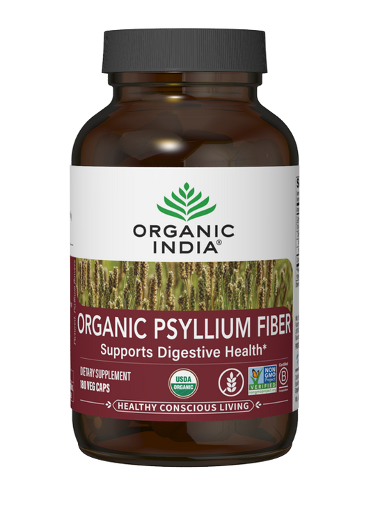 Organic Psyllium Fiber 180 Capsules | Digestive Fiber Support | Tgenius LLC