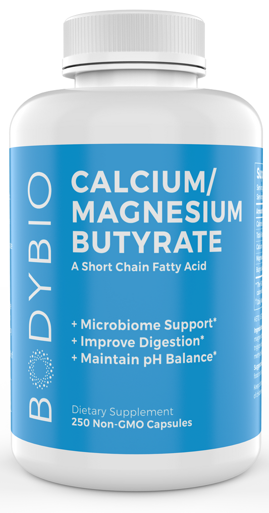 Calcium Magnesium Butyrate 250 Capsules | Gut Health Support | Tgenius LLC