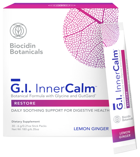 G.I. InnerCalm Lemon Ginger 30 Stick Packs digestive wellness supplement
