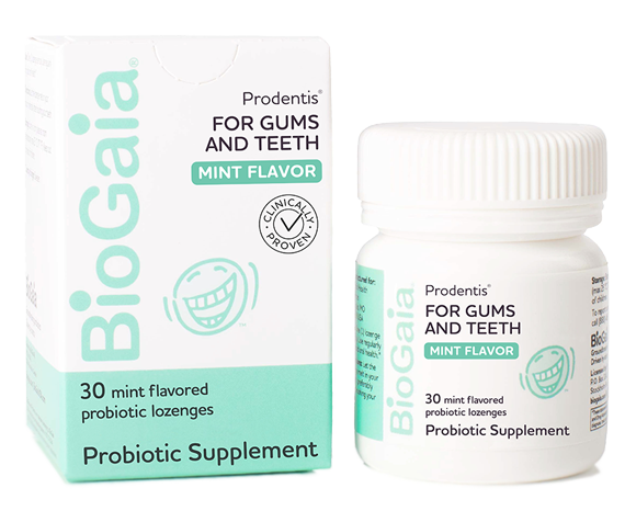 BioGaia ProDentis oral probiotic with Lactobacillus reuteri