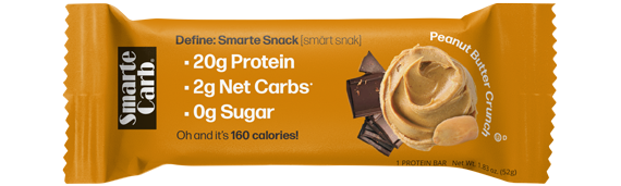 Smarte Carb Peanut Butter Crunch 12 Bars 20g protein low carb snack