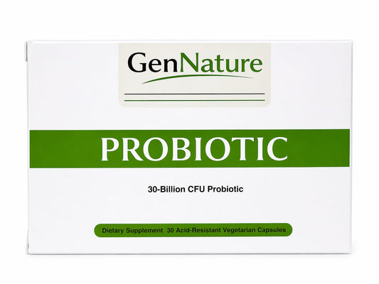 GenNature Probiotic 30 Billion CFU – Daily Gut Health Supplement (30 Capsules)